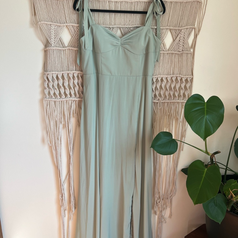 Azazie Dusty Sage Dress